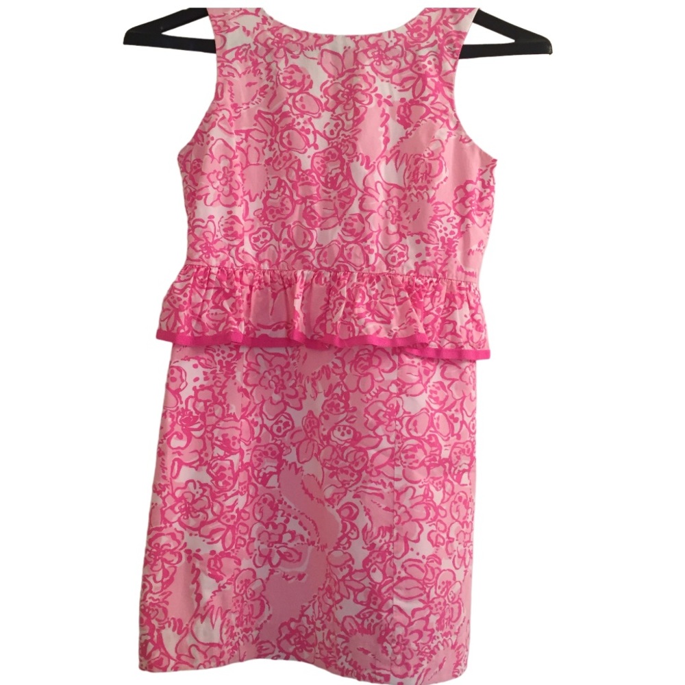 🌷Lilly Pulitzer Girls Pink Peplum Dress